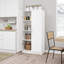 Grande armoire de rangement Watse de 65 po avec portes à panneau, garde-manger, armoire de salle à manger avec 2 tablettes réglables et 1 tablette fixe, armoire d'appoint de salon autoportante, P 16,75 po x l 32 po x H 65 po, blanc-1277675969