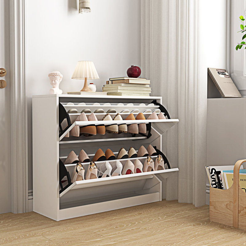 Armoire de rangement à chaussures à 2 niveaux avec vestibules pour vestibule