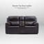 Causeuse inclinable électrique en cuir véritable Zero Gravity avec port USB et USB-C, console centrale-2113198902