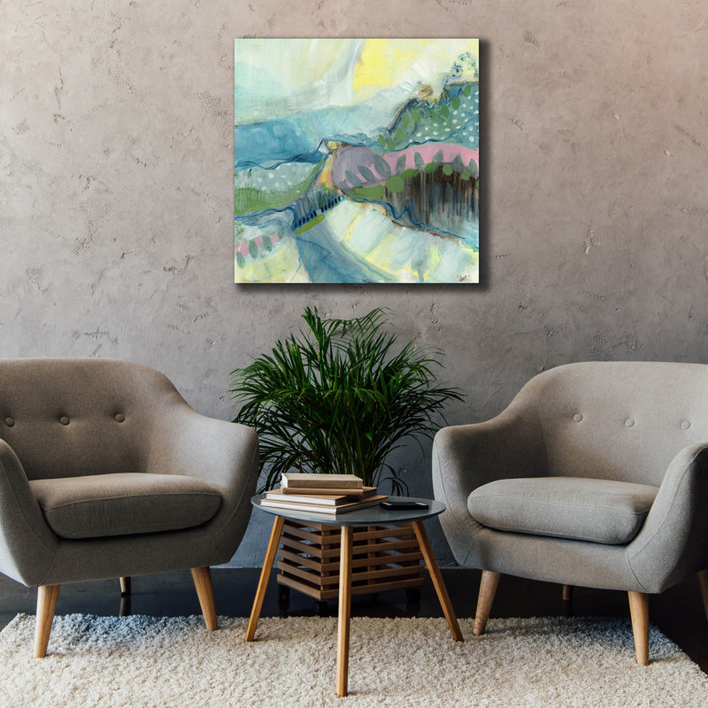 «Explore No 1» par Ann Thompson, art mural sur toile, H 37 po x l 37 po x P 1,5 po
