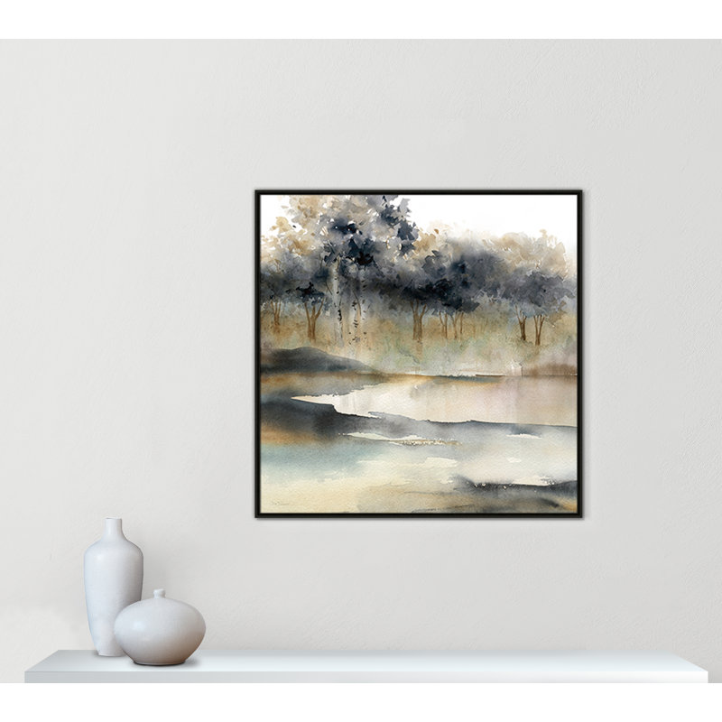 Collection Silent Waters Silent Waters I par Carol Robinson, Espresso, H 41,5 po x l 41,5 po x P 2 po