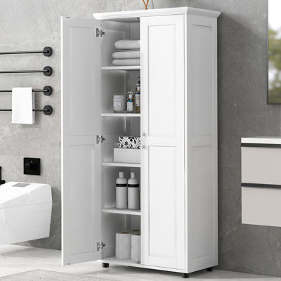 Tall Bathroom Storage Cabinet With Two Doors