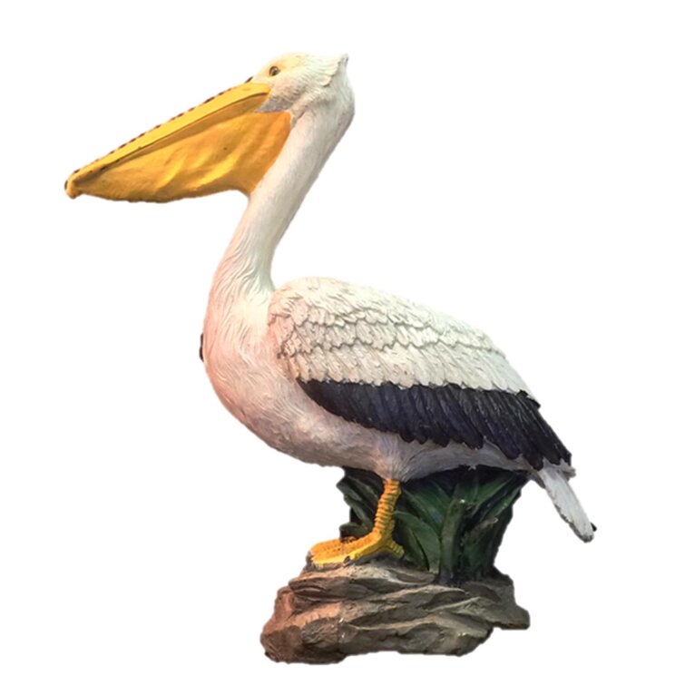 Wooden Pelicans Coastal Beach Home Decorations Figurine Nautical