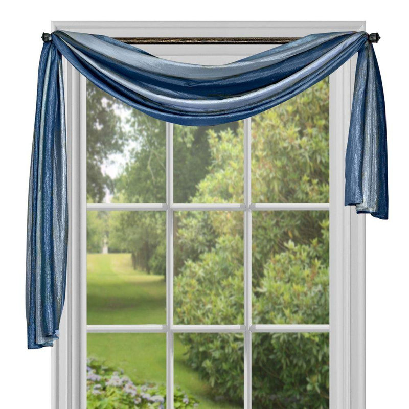 Écharpe de fenêtre Velia, bleu