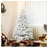 HOMCOM 6ft Tall Artificial Christmas Tree, Unlit Xmas Tree with 1000 Branch Tips, Auto Open, Steel Base, Holiday Décor for Home Office, White