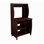 Microwave Cart Computer Cart Multi-functional Cart with Storage Shelf Spices Shelf Locking Wheel Chestnut Wood