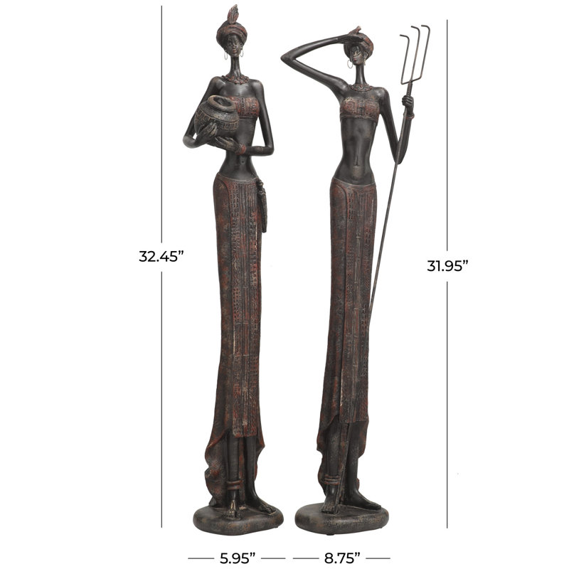 Ensemble de 2 sculptures Maraiya
