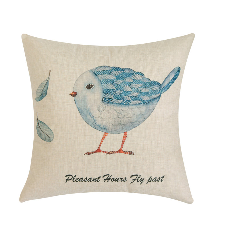 Coussin décoratif à imprimé nature Love Birds and Stone