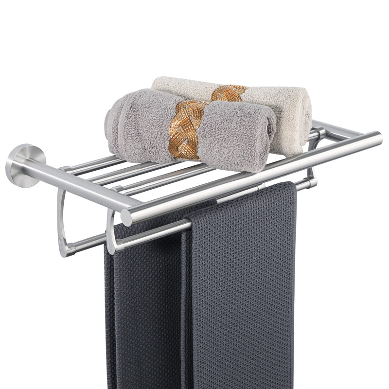 Cia 40cm 2 Wall Towel Bar, Silver 