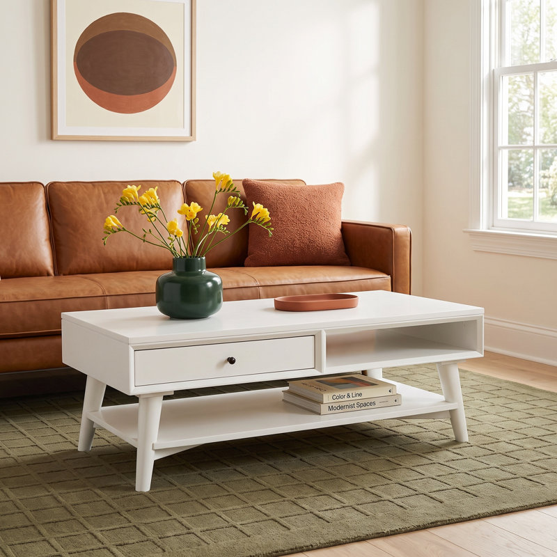 Williams Storage Coffee Table, White