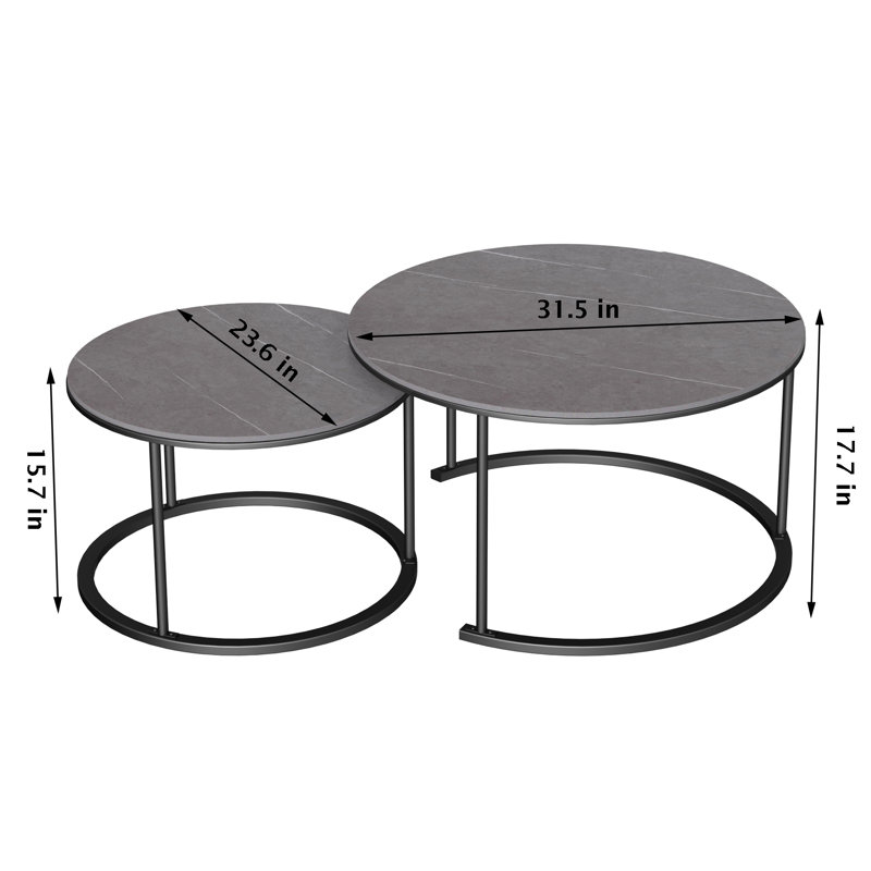 Stone Top Nesting Coffee Table