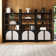 Boho 3-Shelf Bookshelf Cabinet With Rattan Doors