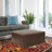 Balf 36" Faux Leather Square Pouf Ottoman-1802597360