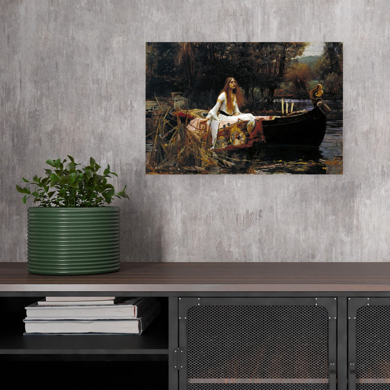 The Lady Of Shalott Classic Abstract Nature Tree Wall Art Print by John William Waterhouse - Wrapped Canvas Print