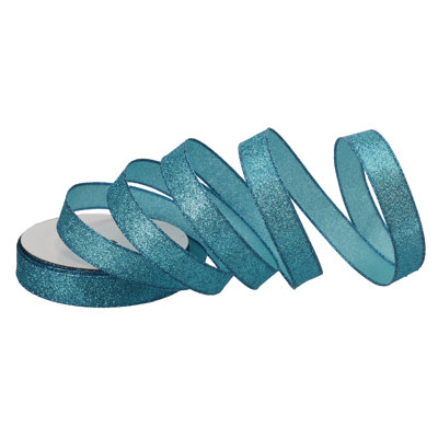 1"X20Y Wired Glitter /Satin Ribbon