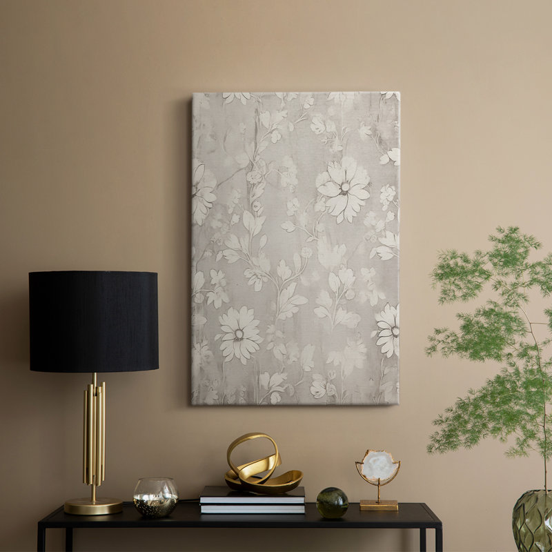 Motif floral rétro IV - galerie Cavas, H 12 po x l 8 po