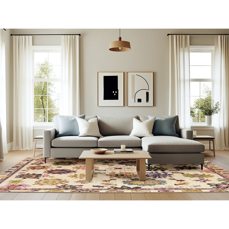 Abstract Indoor Rug, Rectangle 6' x 9'