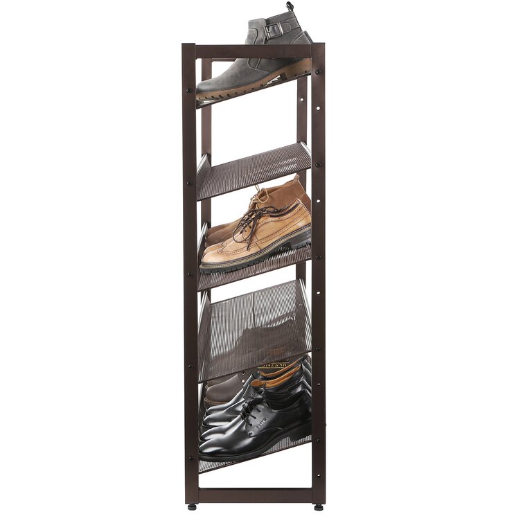 25 Pair Metal Shoe Rack Rebrilliant Finish: Bronze