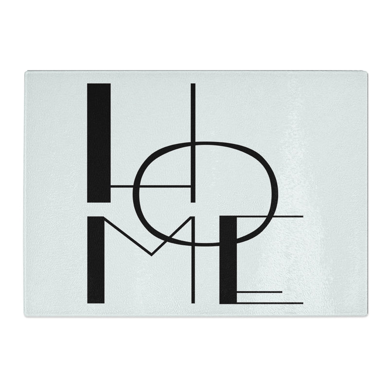 Home Typography Chopping Board, 0.4cm H x 28.5cm W x 39cm L