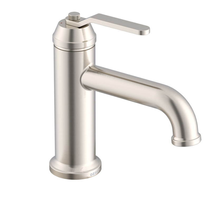 Kinzie Single Handle Single Hole Bathroom Faucet with Deckplate and Metal Touch Down Drain Included, Stainless Steel