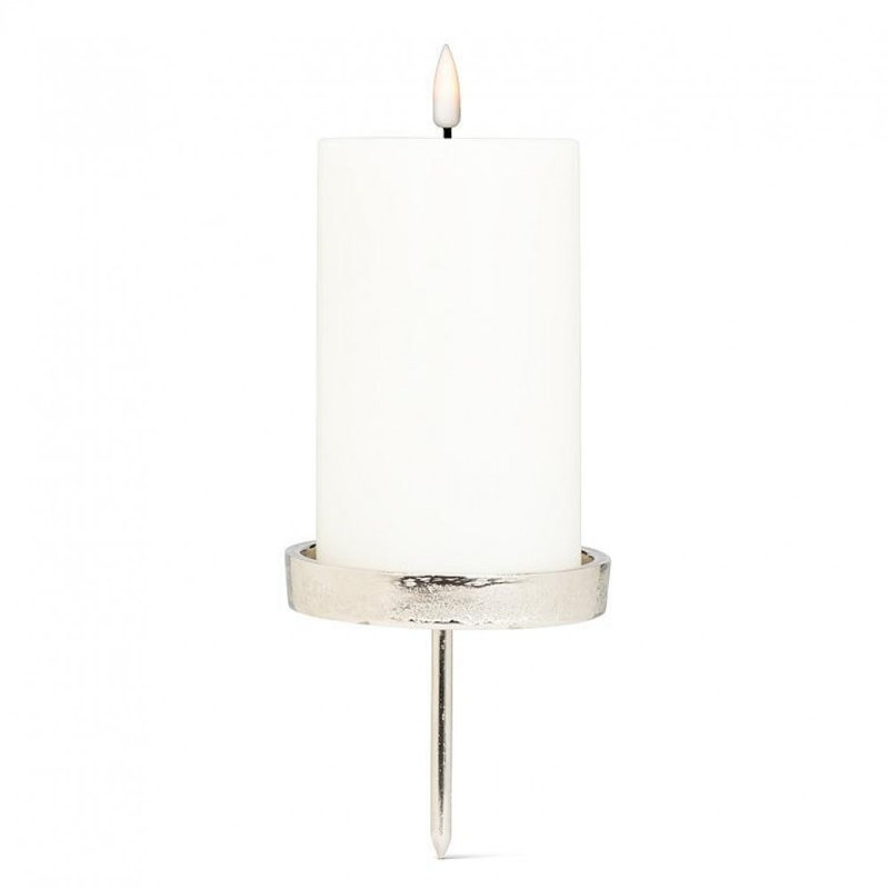 Pillar Candle Holder, Silver