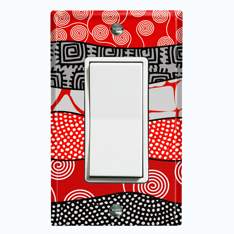 Patterned 1 - Gang Toggle Light Switch Standard Wall Plate