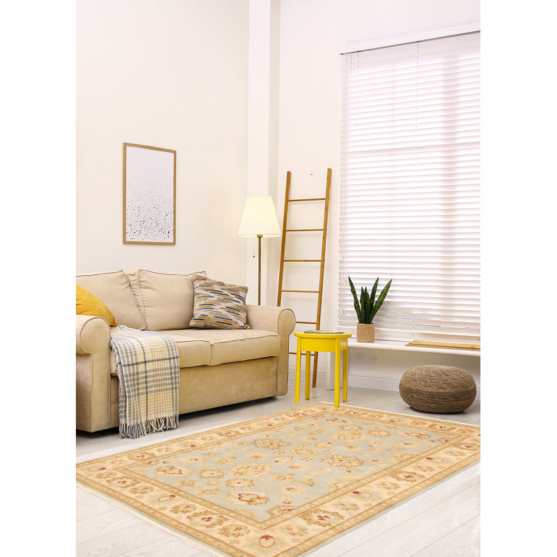 Tapis bleu clair Royal Oushak 3 pi 10 po x 6 pi 0 po