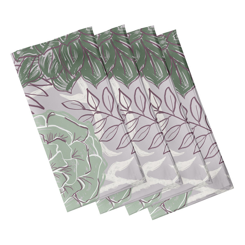 Ensemble de serviettes 4 pièces Minto, L 18 po x L 18 po, Céleri pâle