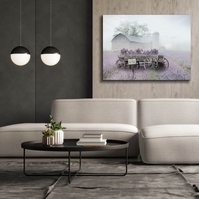 "Epic Graffiti" Lavender Wagon "par Lori Deiter, art mural sur toile, 54 po x 40 po