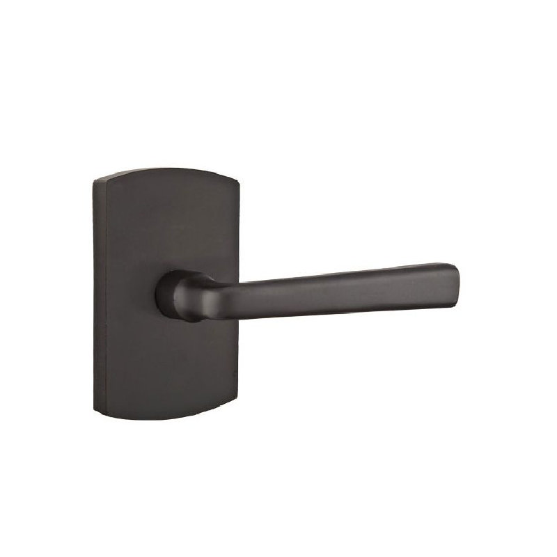 Poignée de porte avec rosette Cimarron Passage, Bronze plat noir, Gauche
