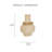 Contour Small Ecomix Table Vase with Wooden Ring Accents and Matte Finish-123273978-123273976