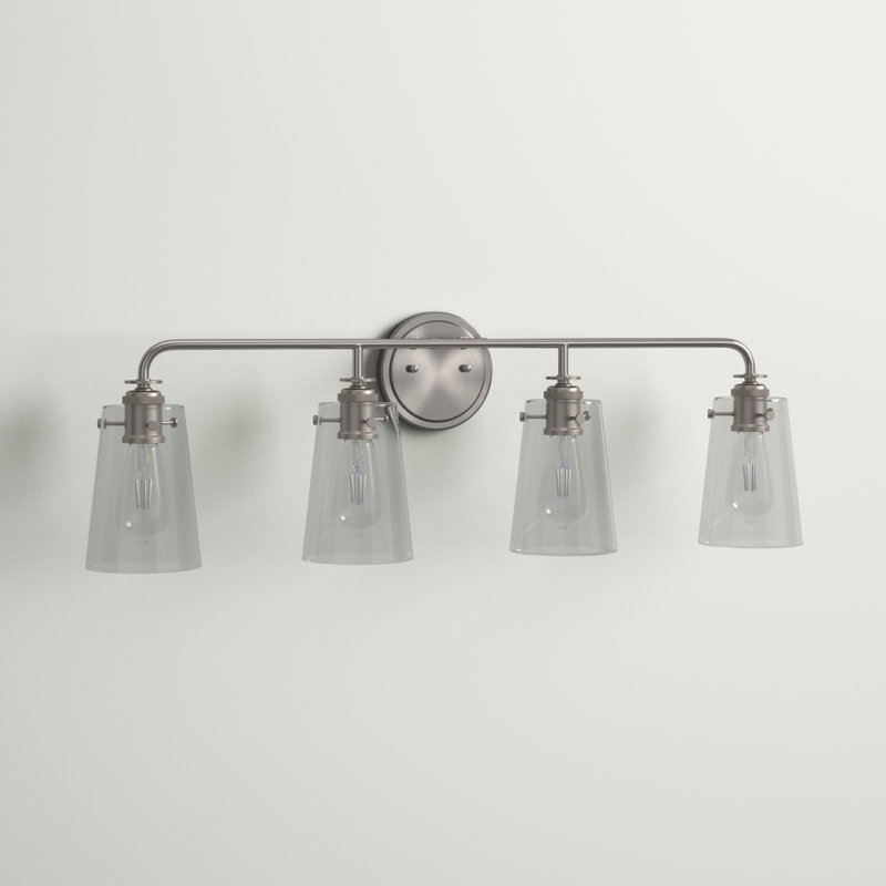 Duggins 4 - Light Dimmable Vanity Light, Brushed Nickel