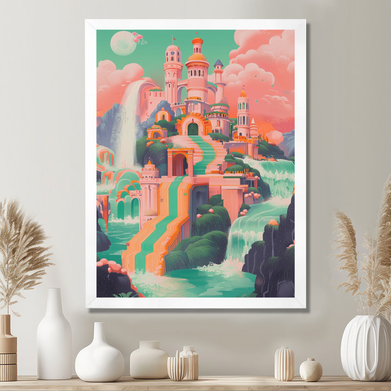 Morrone - Architecture Canvas Wall Art, 32" H x 16" W, Single Picture Framed Print, White