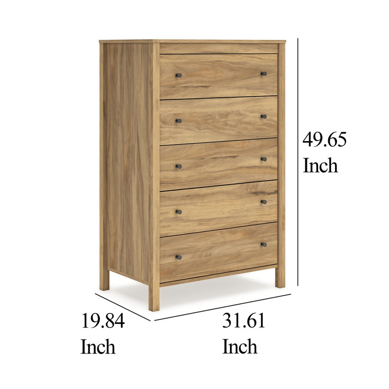 Benjara Maci Tall Dresser Chest, 5 Drawers, Natural Brown Wood Finish, 50 Inch | Wayfair Benjara Maci Tall Dresser Chest, 5 Drawers, Natural Brown Wood Finish, 50 Inch | Wayfair