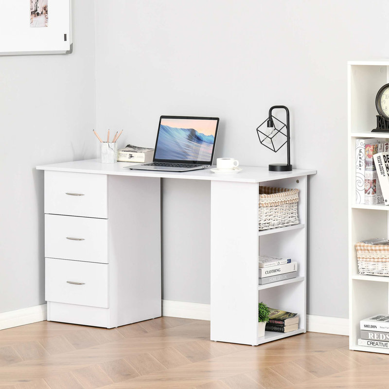 Poste de travail 47 po avec 3 tiroirs et tablette de rangement