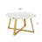 Avalon Cross Legs Coffee Table with Faux Marble Tabletop-1811975653