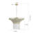 23.6" 8 Light Crystal Waterfall Chandelier