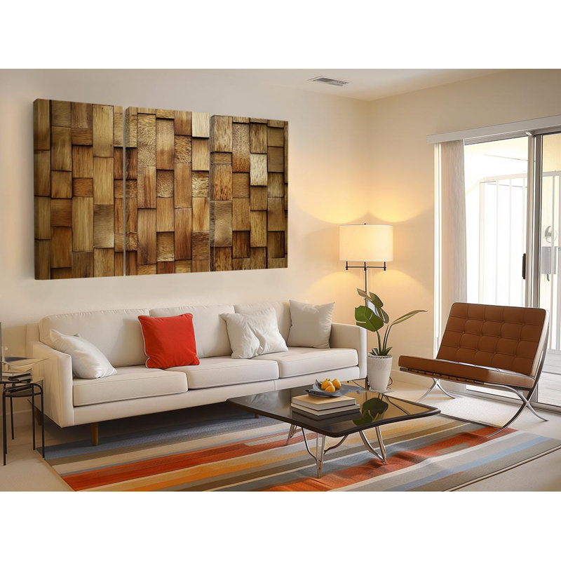 Reproduction de peinture, reproduction d'art sur bois, art mural USA, 24 po x 36 po chacune (3 pièces) (72 po x 36 po)