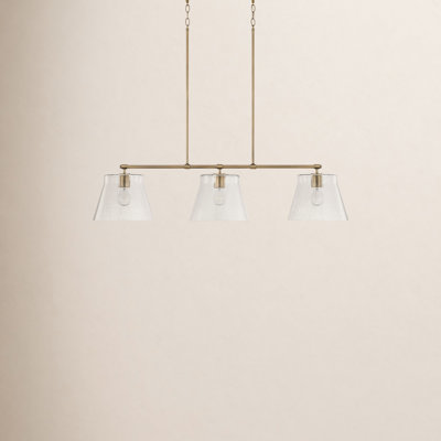 Alorie 3 Light Glass Dimmable Pendant