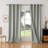 Leming 100% Polyester Burlap Blackout Curtains for Bedroom Grommets Curtains 2 Panels Set-719486194-719485965