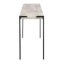 Console de 47,2 po Vale - Plateau en faux béton gris clair avec pieds en fer noir pour intérieurs modernes