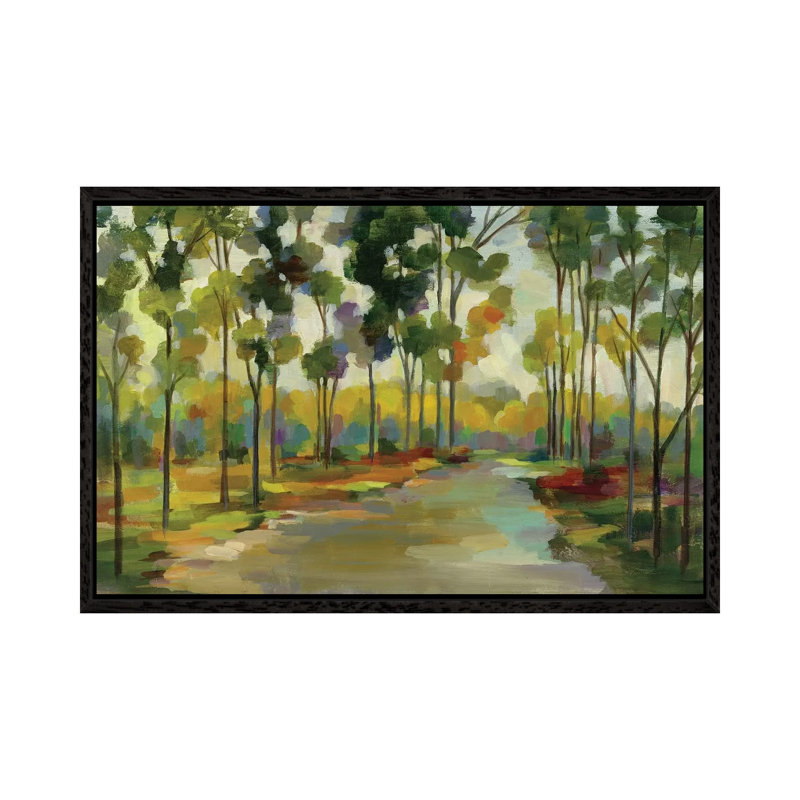 Path In The Forest by Silvia Vassileva - Gallery-Wrapped Canvas Giclée on Canvas, 101.6 cm H x 66.04 cm W, Black Framed