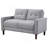 Grey Upholstered Tufted Loveseat