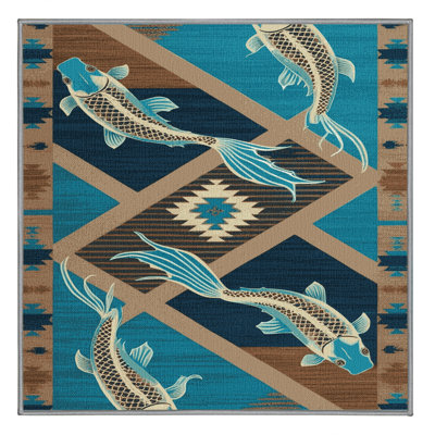  Tapis lavable Koi Fish Southwestern