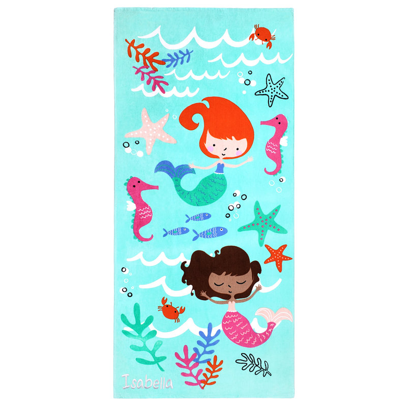 Serviette de plage 100% coton Verrill Mermaid, Oui