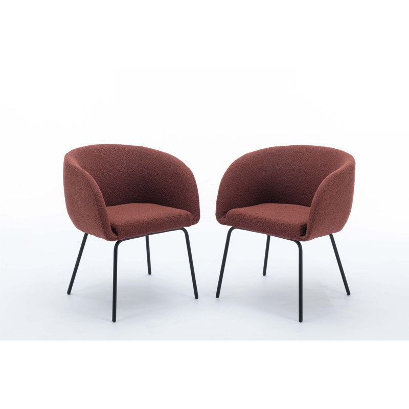 Chaises de salle à manger Boucle, 2, Rouge vin