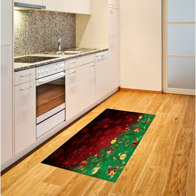 Christmas High Density Long Fiber Poly Threads Decorative Area Rug Carpet, Rectangle 2'7" x 5'
