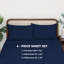 Ensemble de draps 100% Tencel Lyocell Dreamology, très grand californien, draps rafraîchissants en eucalyptus, finition douce pêche, poche antidérapante de 15 po de profondeur, comprend drap plat, drap-housse et 2 taies d'oreiller, bleu marine-130942465-130942472