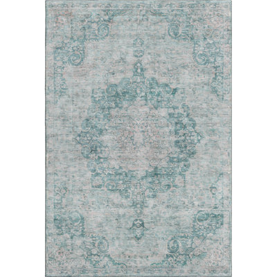 Premium Machine Washable Larock AMF1238 Global Rug