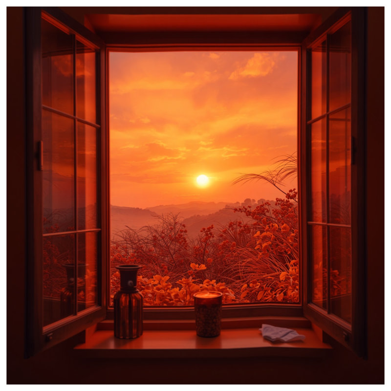 Rideaux de fenêtre Sunset View, Sheer, 50" x 80" - 1 Panel